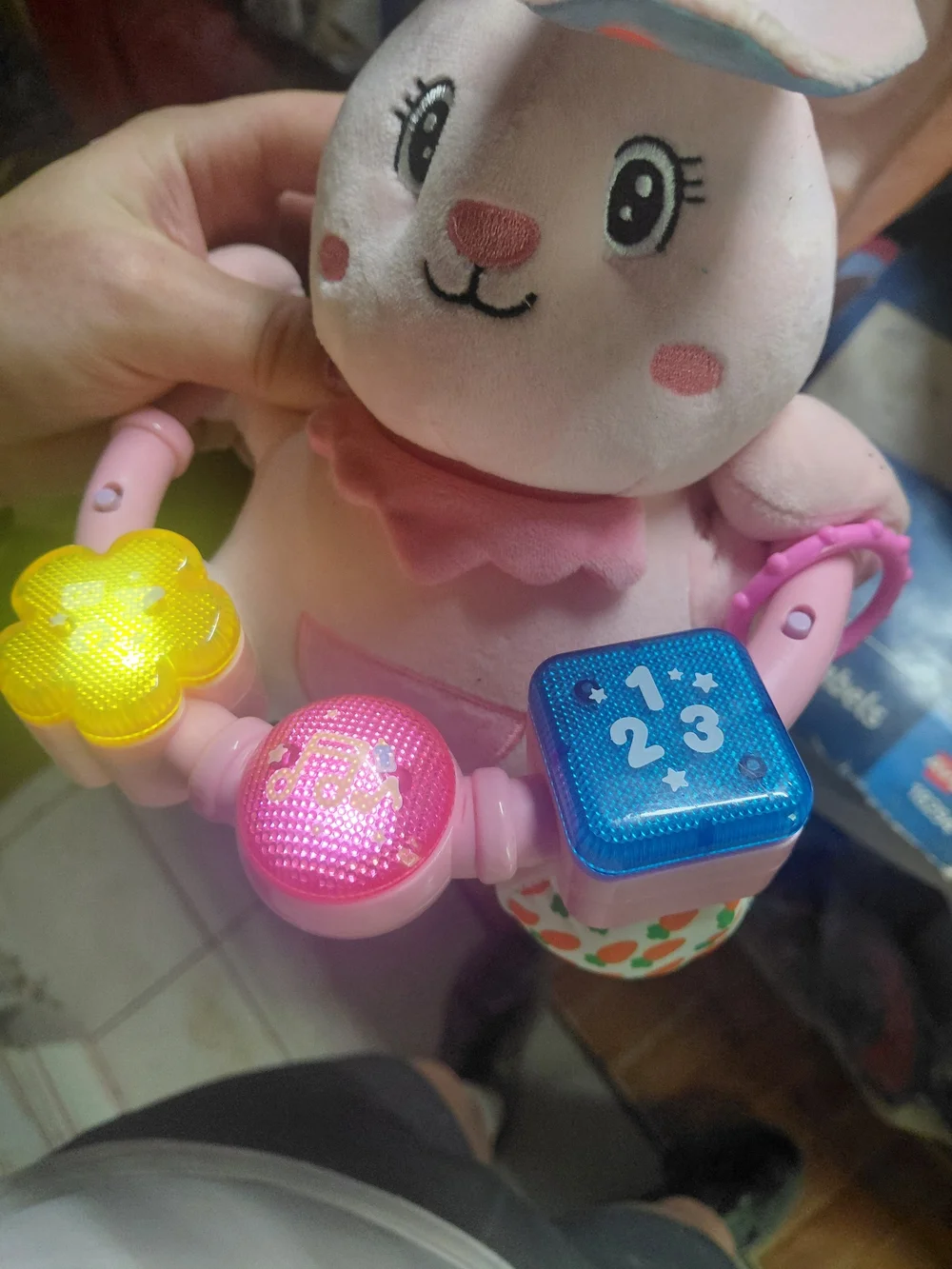 Ryotagift Baby Bilingual Musical Rabbit Stuffed Animal works great